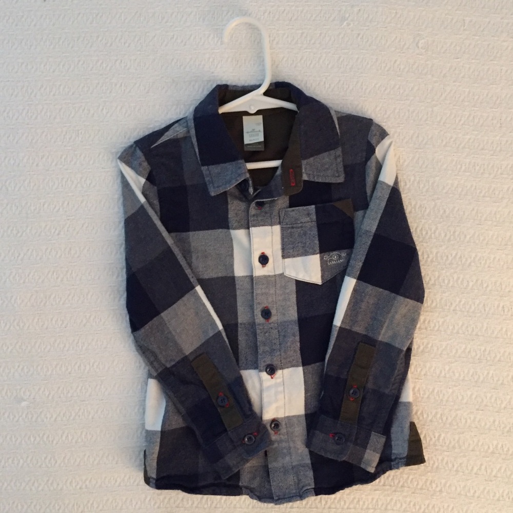 Blue plaid shirt